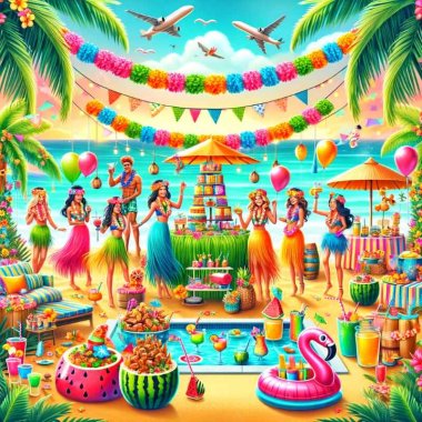 Skab En Tropisk Feststemning Med Hawaii-tema Til Din Sommerfest!