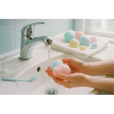 Vask og reng�ring af squishies og stressbolde: Trin-for-trin