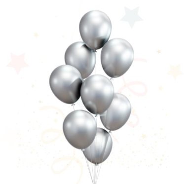 🩶 Sølv Latex Balloner Ensfarvede