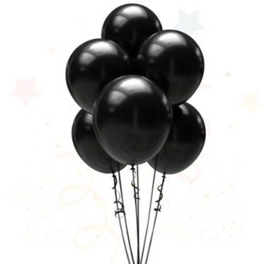 ⚫ Sort Latex Balloner Ensfarvede