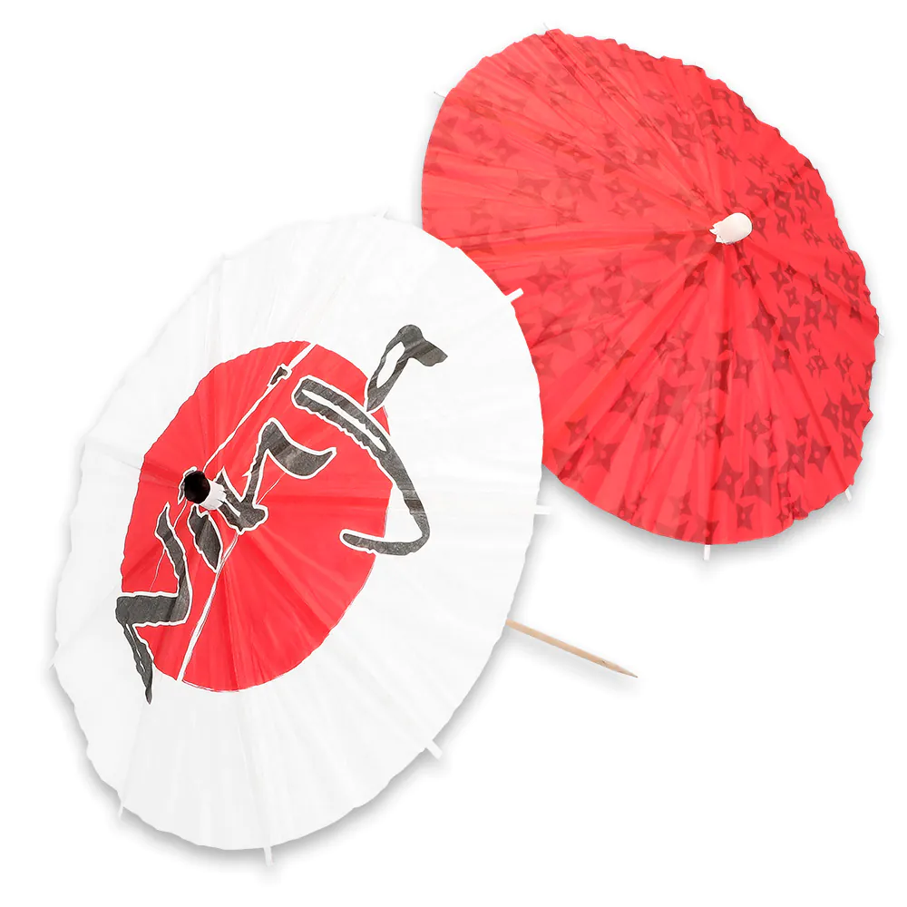 Billede af 6 Cocktail Paraplyer 'Ninja' (Ø 18 cm)