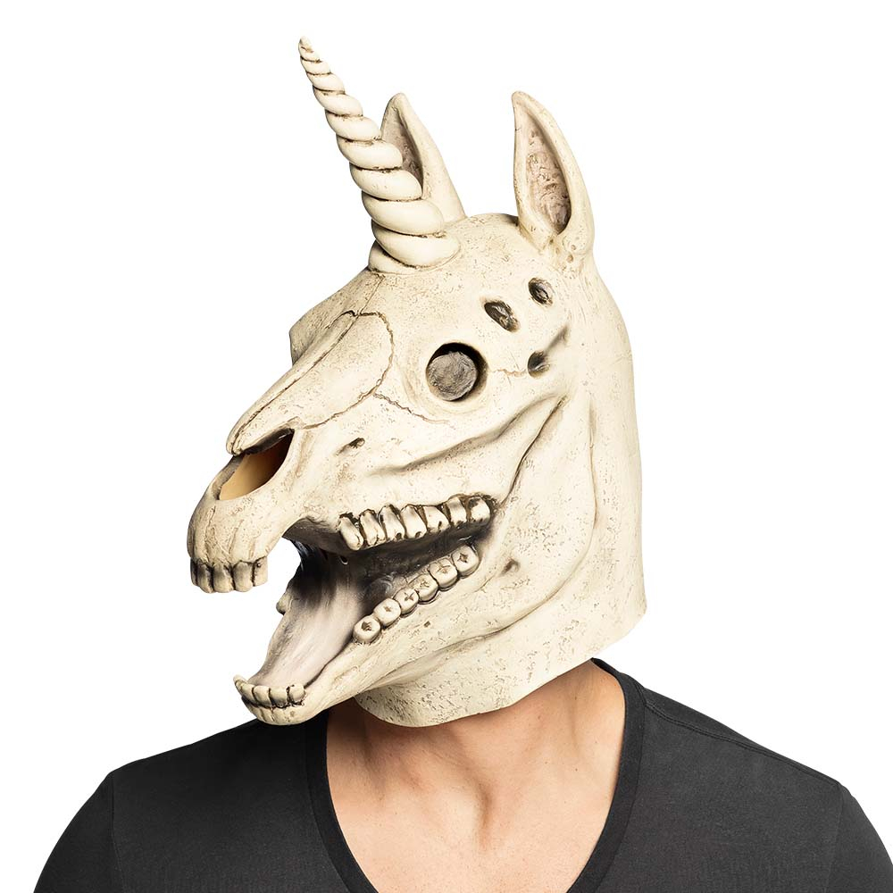 Latex Maske  Skelet Unicorn