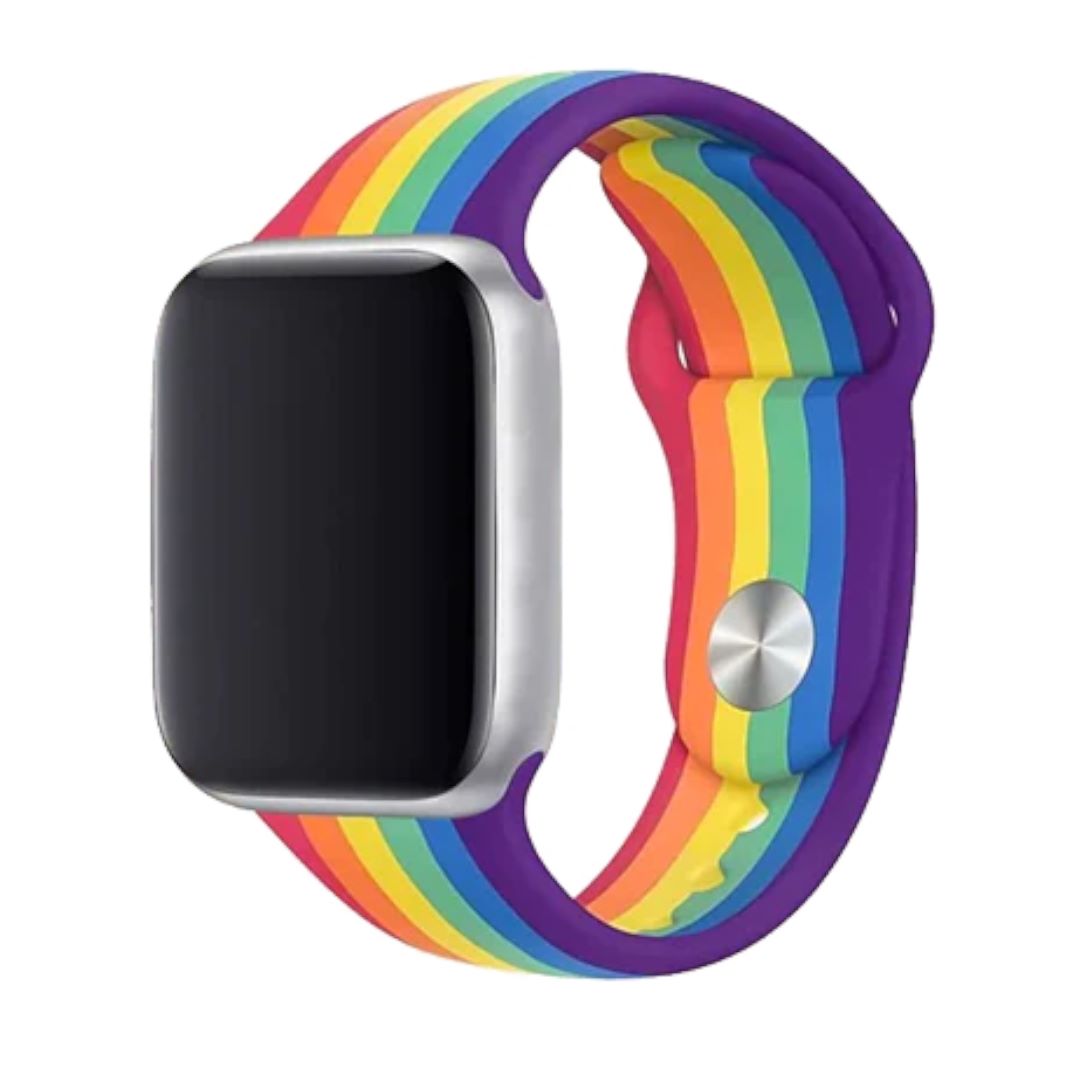 Billede af Apple Watch 2 farved rainbow Silikone 38/40/41 - Pride