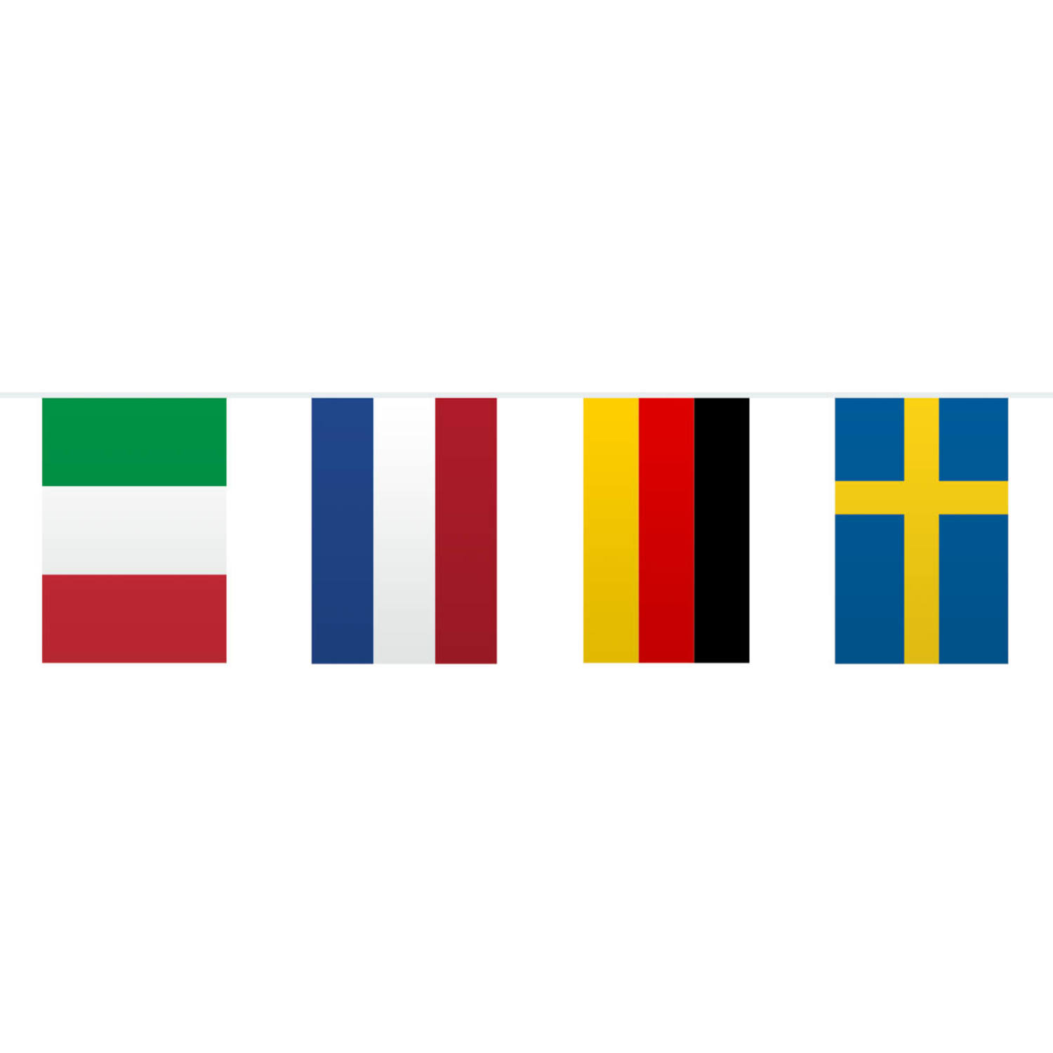 Banner Guirlande Europæiske Flag Mix - 10 Meter