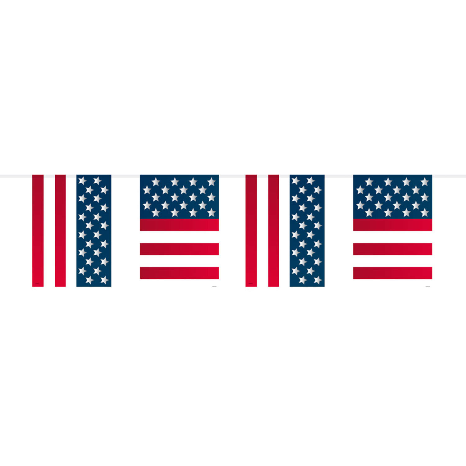 Banner guirlande USA/ Amerikansk Fest -10 meter