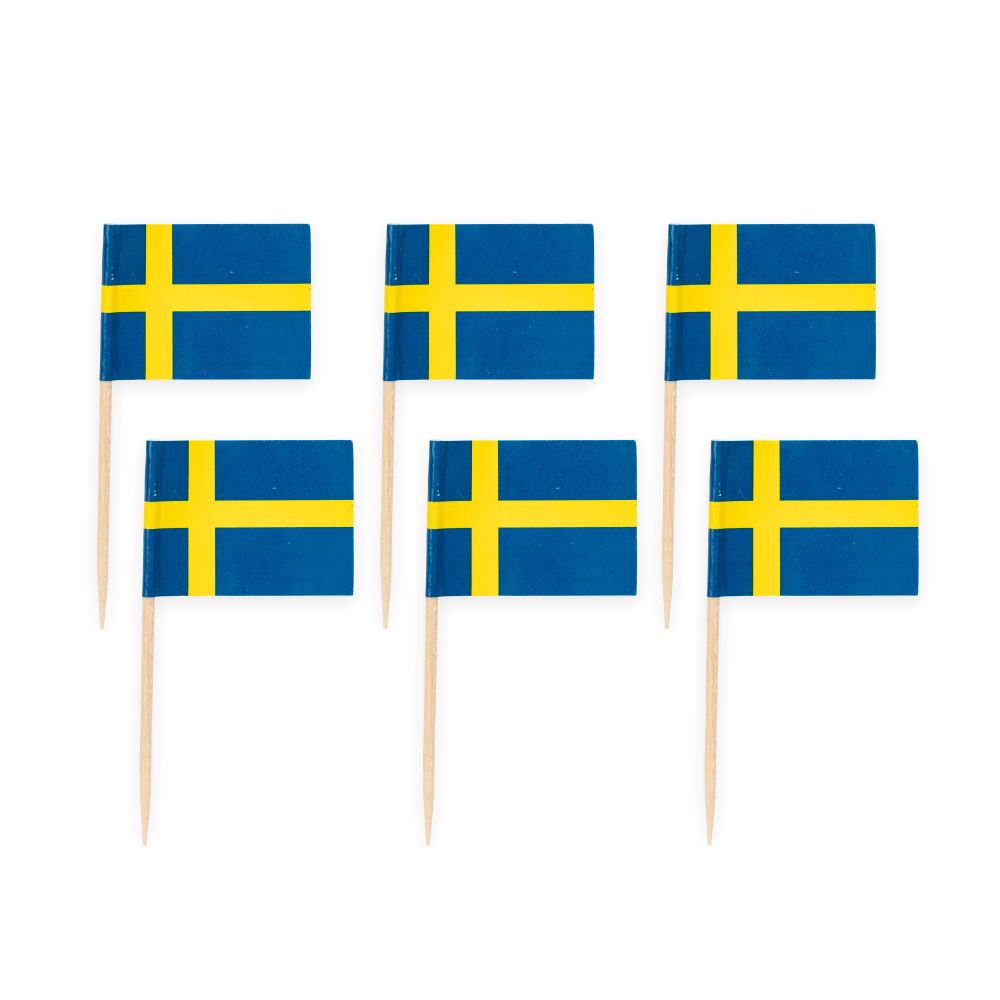 Flag sticks Sverige - 50 stk.