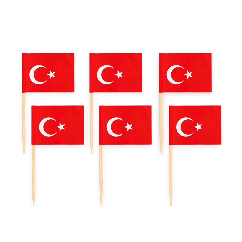 Flag sticks Tyrkiet - 50 stk.