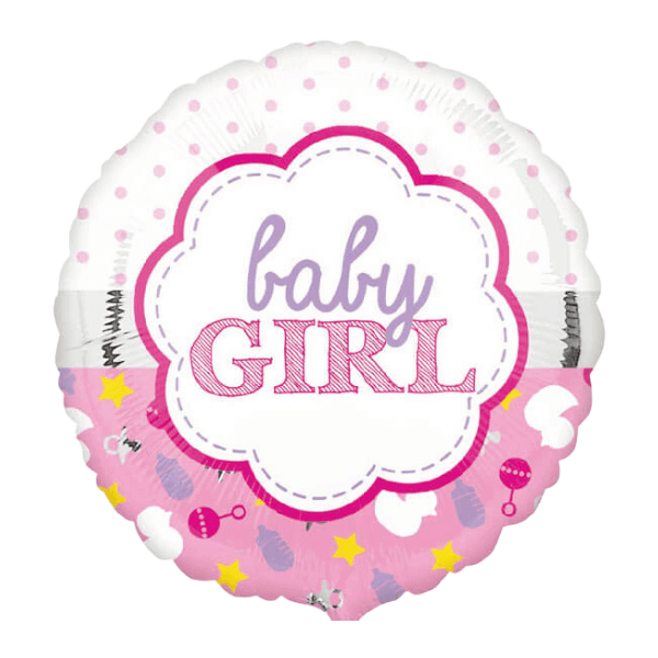 Folieballon Baby Girl lyserød 45 cm