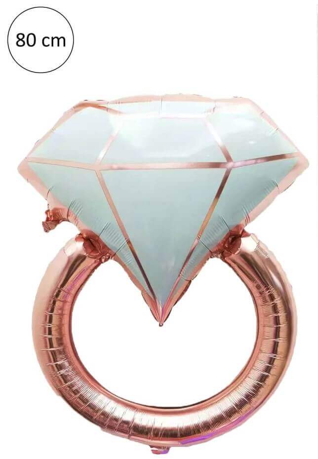 Folieballon Diamant ring - 80 cm
