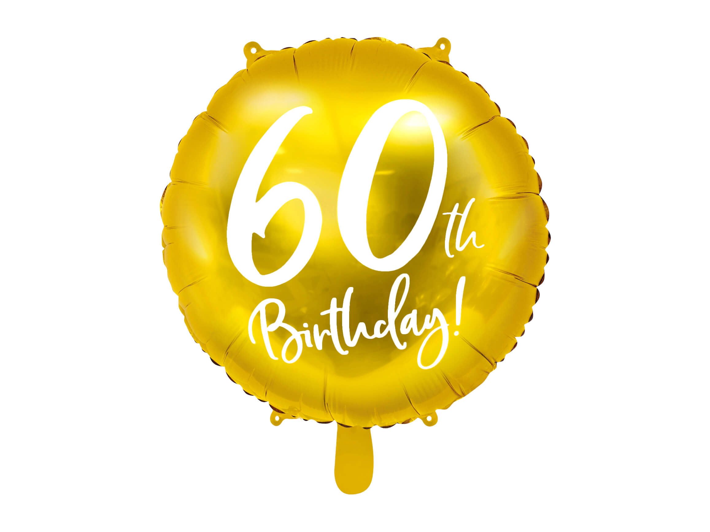60 th Birthday - guld - 45 cm