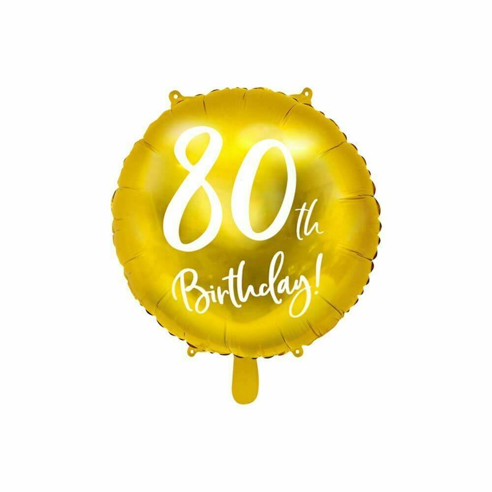 80 års fødselsdag folie ballon