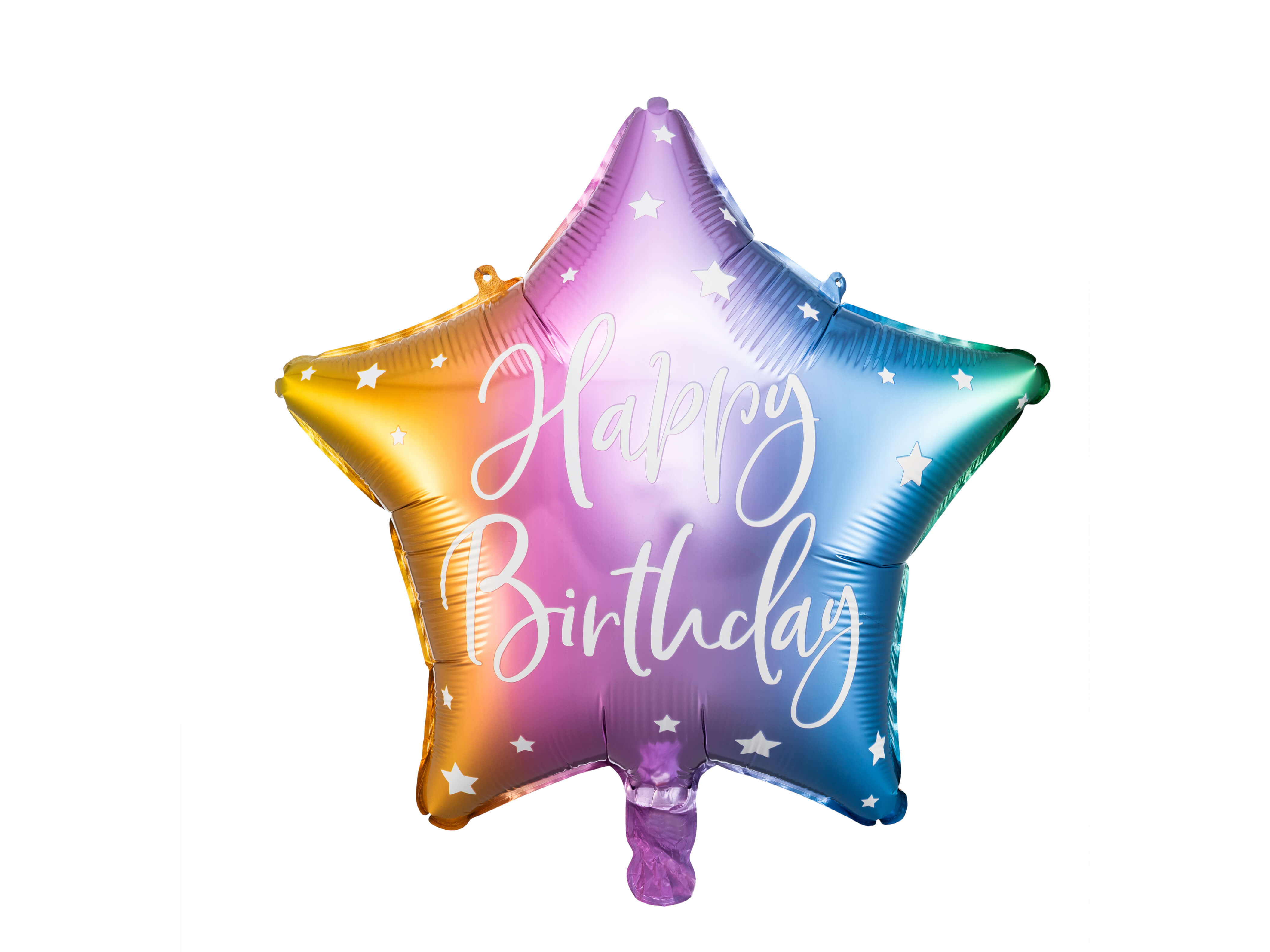 Folieballon Happy Birthday, regnbue 40 cm,