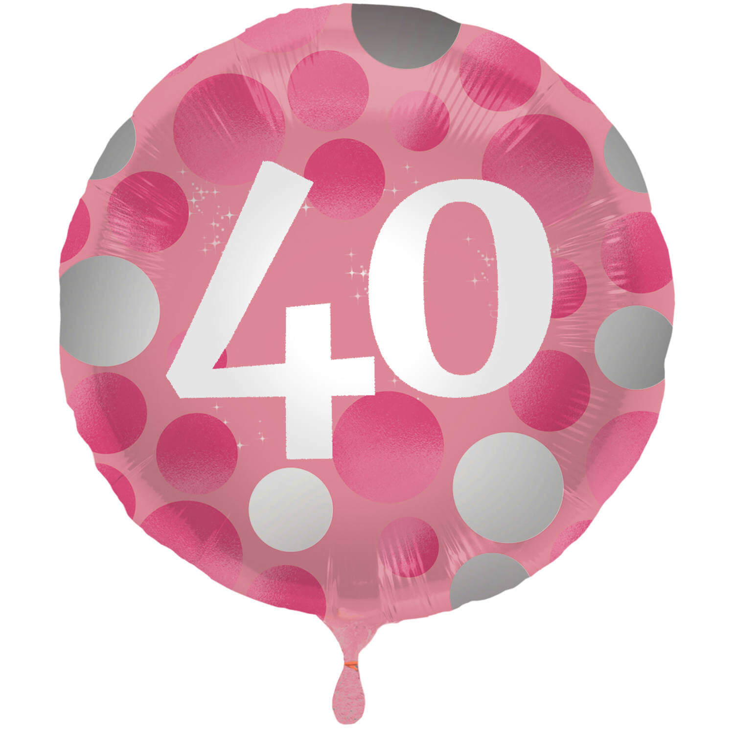Folieballon Lyserød 40 år 45 cm