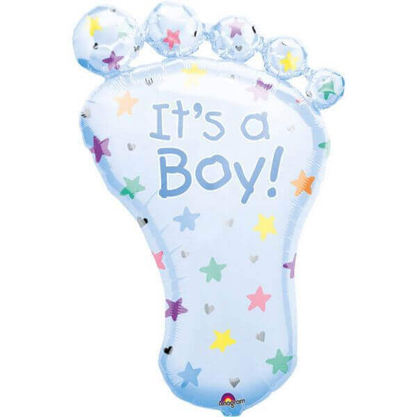 Supershape folie ballon - Foot - It's a Boy (82 cm)