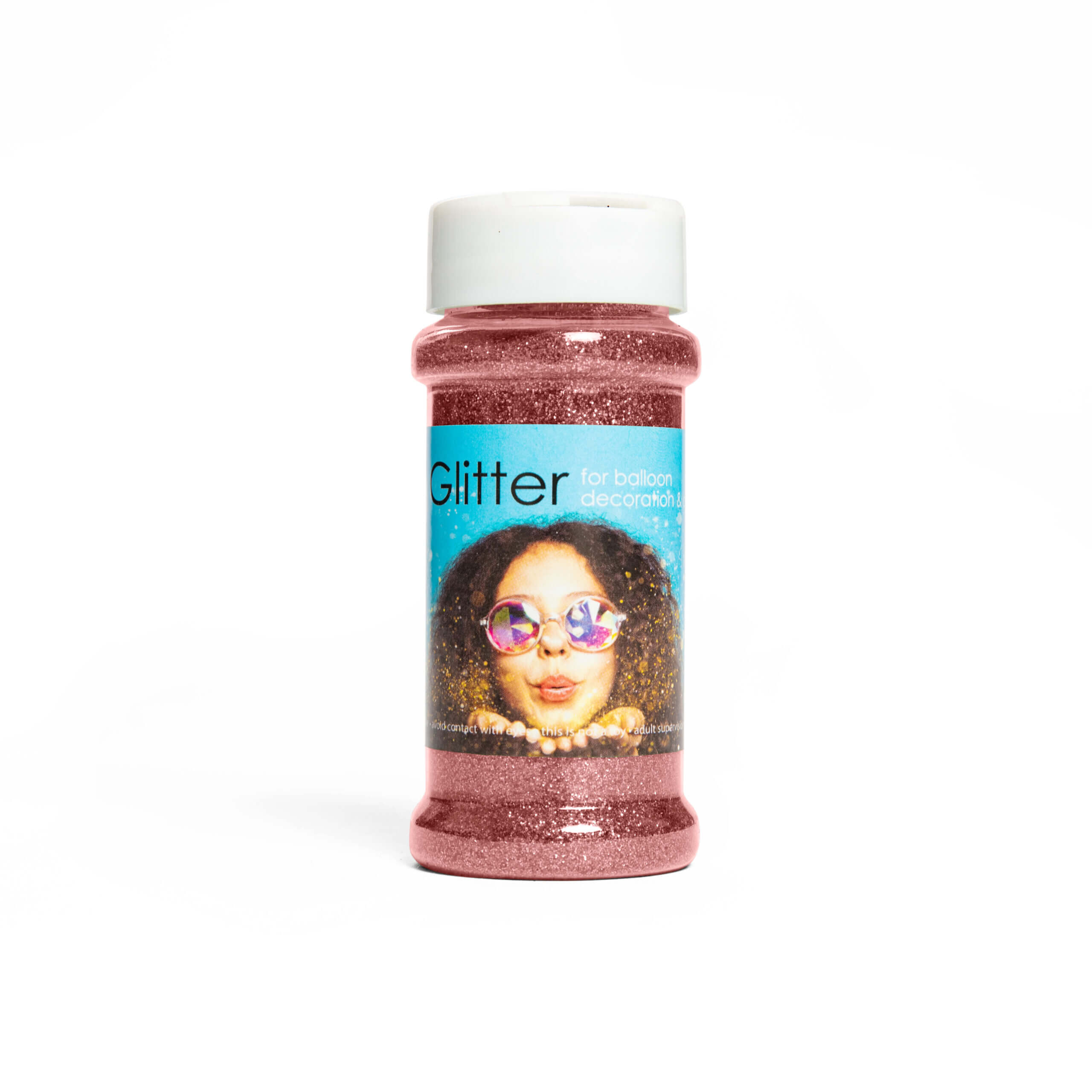 Glitter til balloner - Rose guld 100g