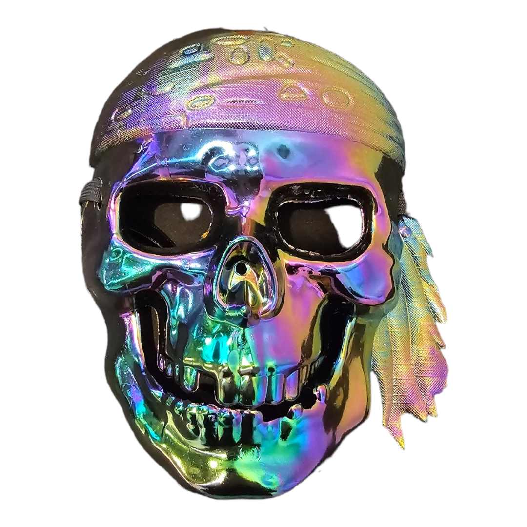 Halloween Maske rainbow Skelet
