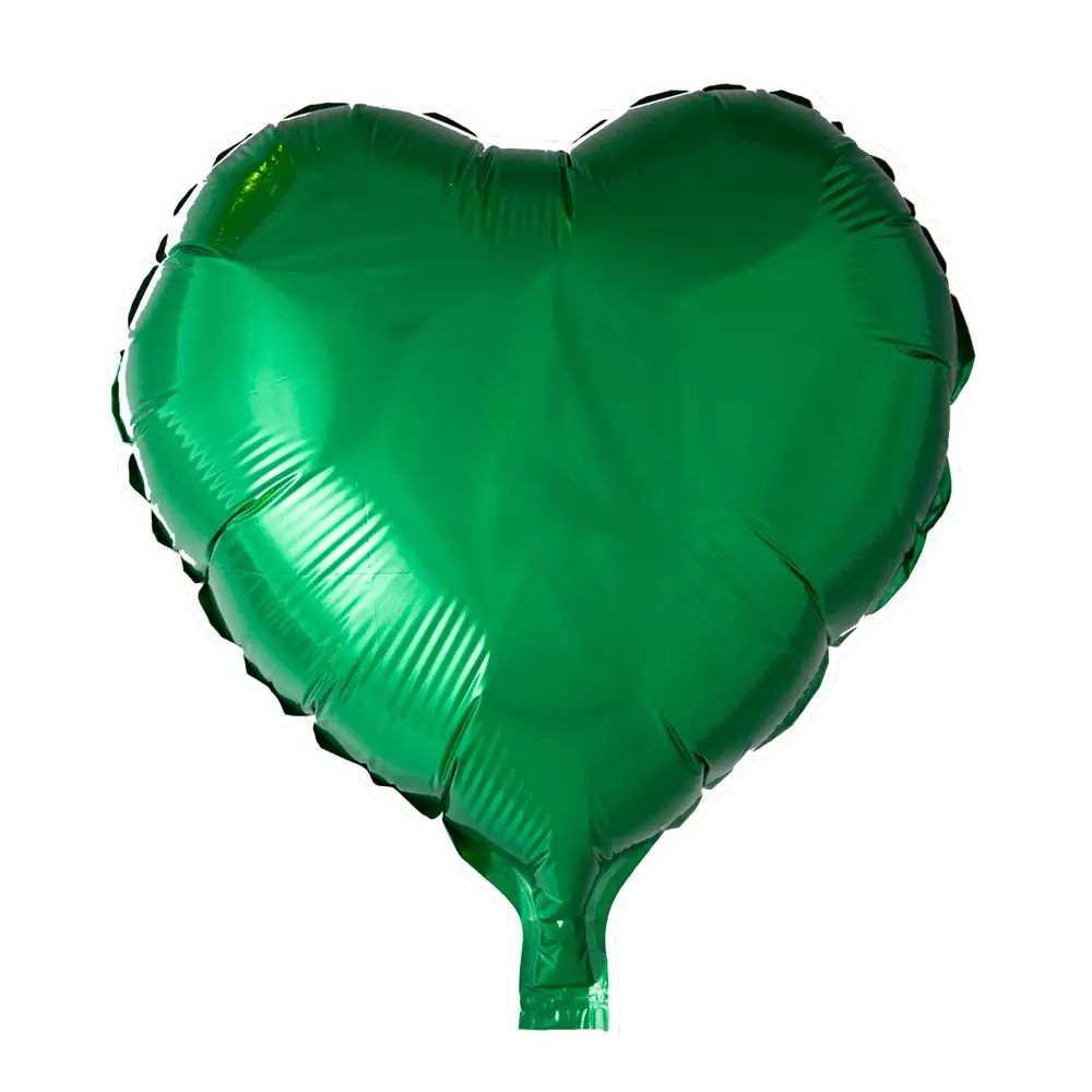 Hjerte Folieballon Grøn 45cm