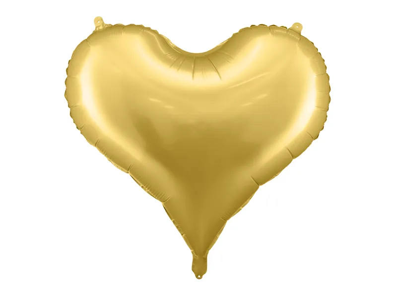 Hjerte Folieballon Guld 75x64,5 cm