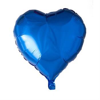 Hjerte Folieballon Mørkeblå 45cm