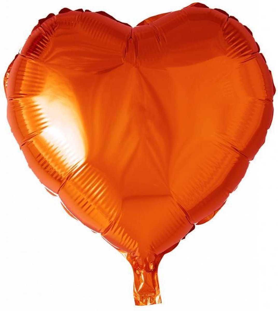 Hjerte Folieballon Orange 45cm