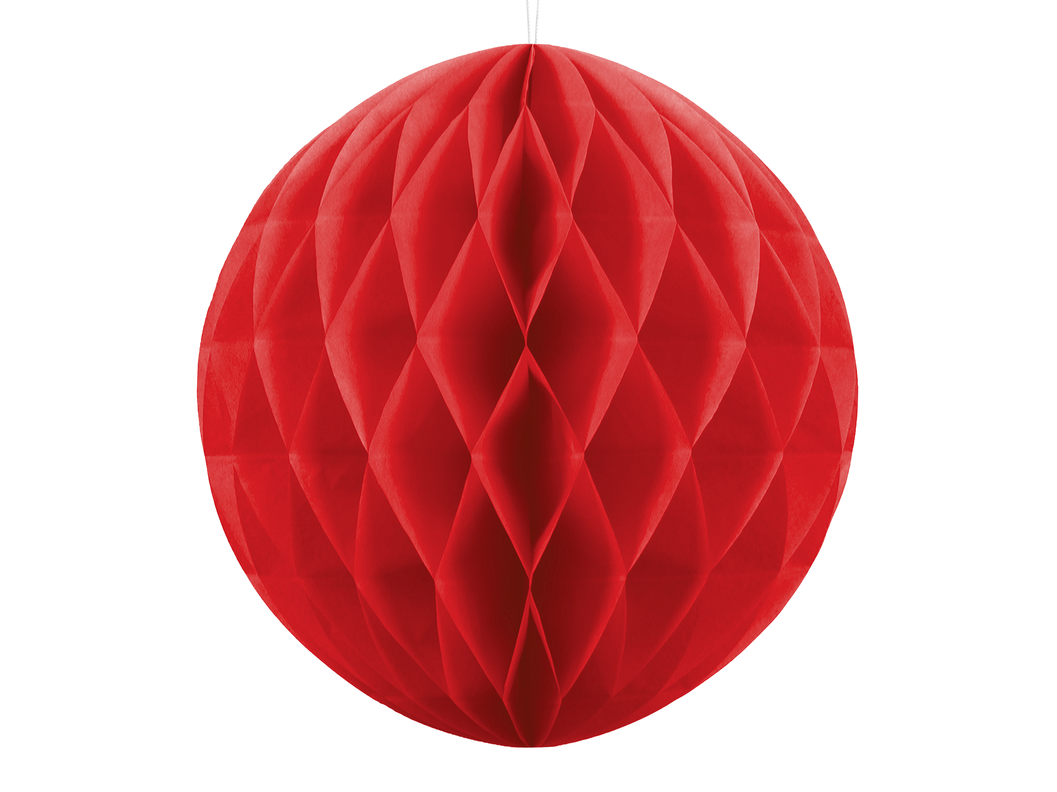 Honeycomb/ crepepapirs bold- rød 20 cm