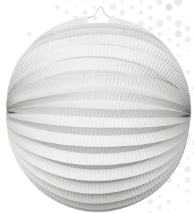 Lanterne Hvid- rund D25cm