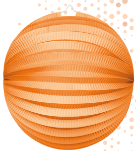 Lanterne Orange- rund D25cm