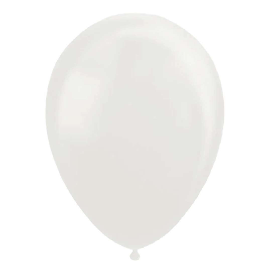 Latex Balloner Perlemor Hvid 30 Cm  - 25 Stk.