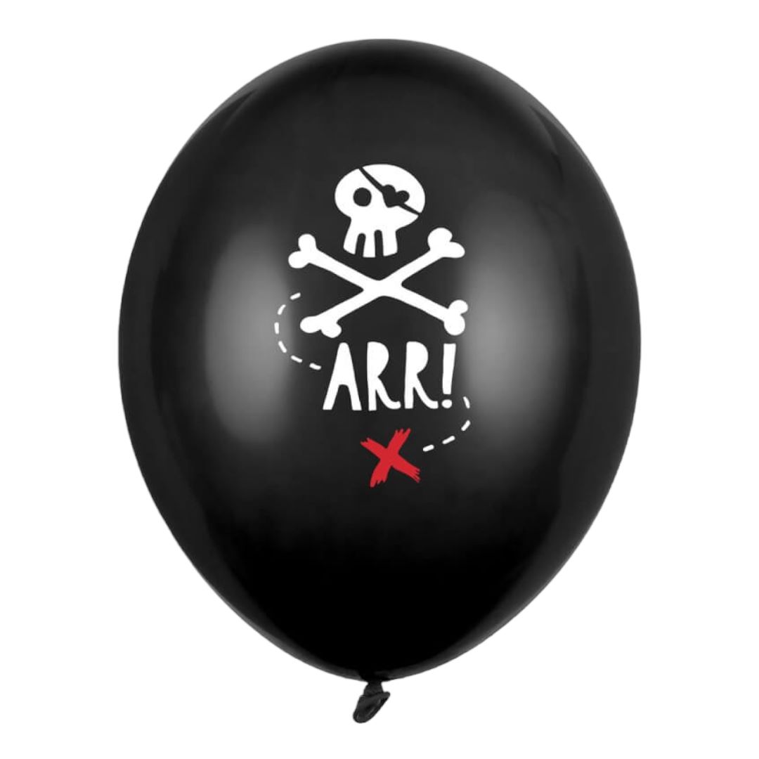 Latex Balloner Pirat Party, - 6 stk. 30 cm