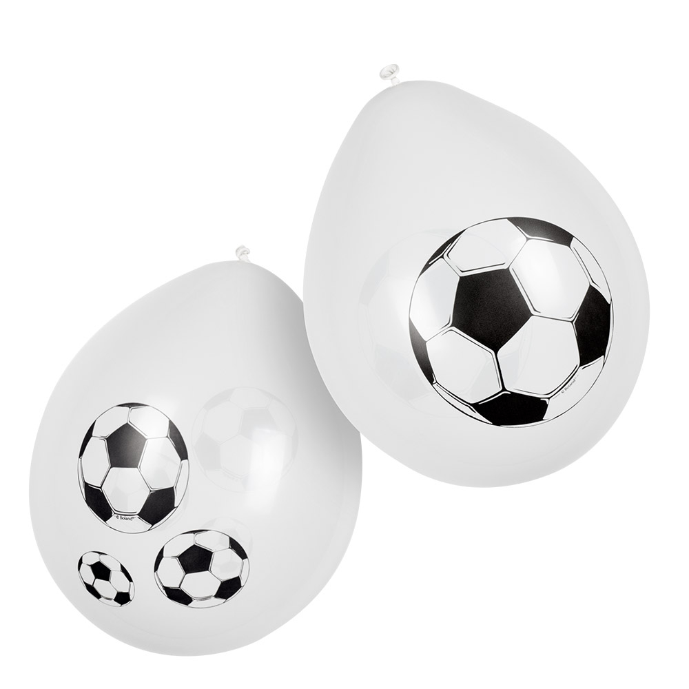 Latex Balloner med Fodbolde - 6 stk.