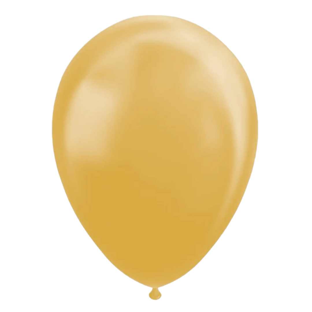 Latex Balloner metallic guld 30 cm  - 25 stk.