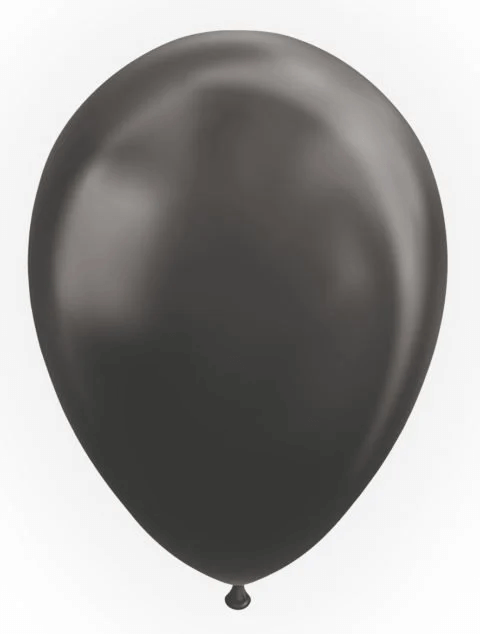 Latex Balloner metallic sort 30 cm  - 25 stk.