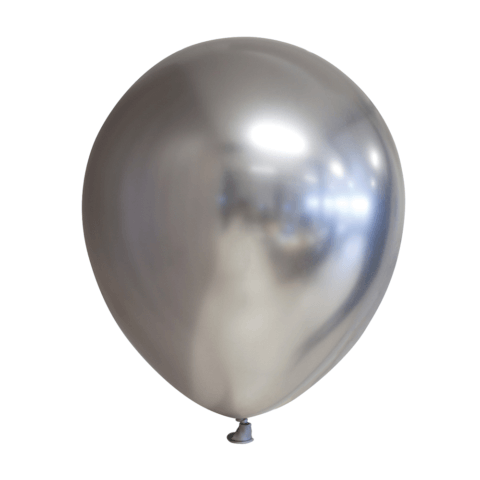 Latex balloner Glossy balloner 30 cm, Sølv 10 stk