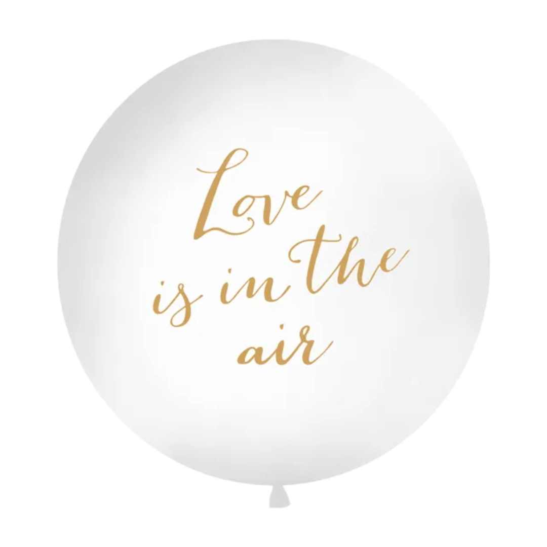 Latex balloner Love Is In The Air Kæmpe Ballon Guld
