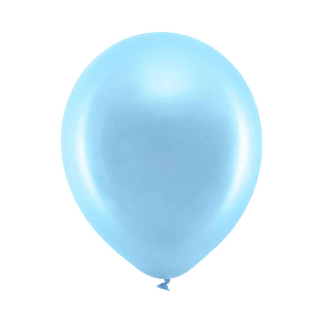 Latex balloner Metalliske balloner 30 cm, Blå 10 stk