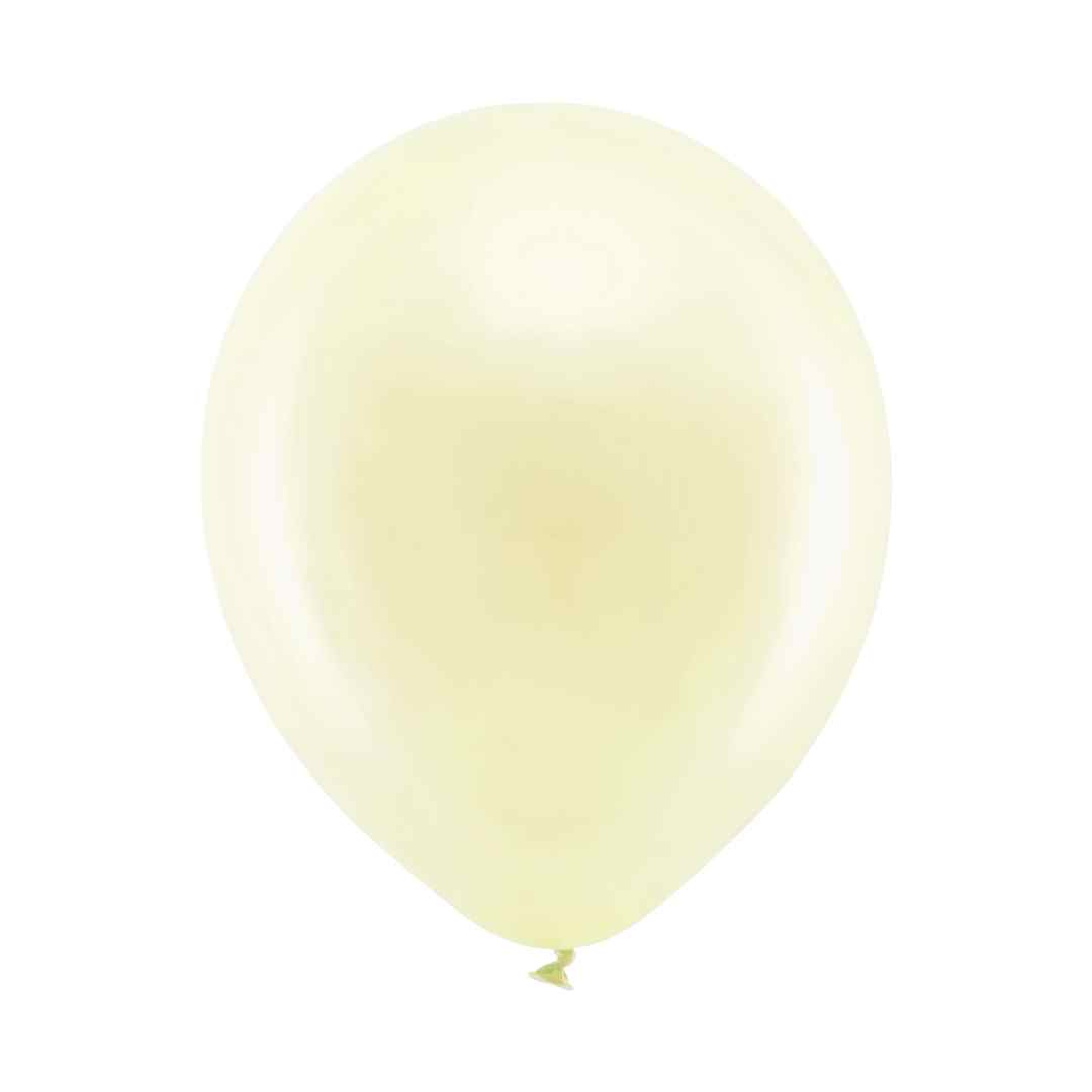 Latex balloner Metalliske balloner 30 cm, Cream Hvid 10 stk
