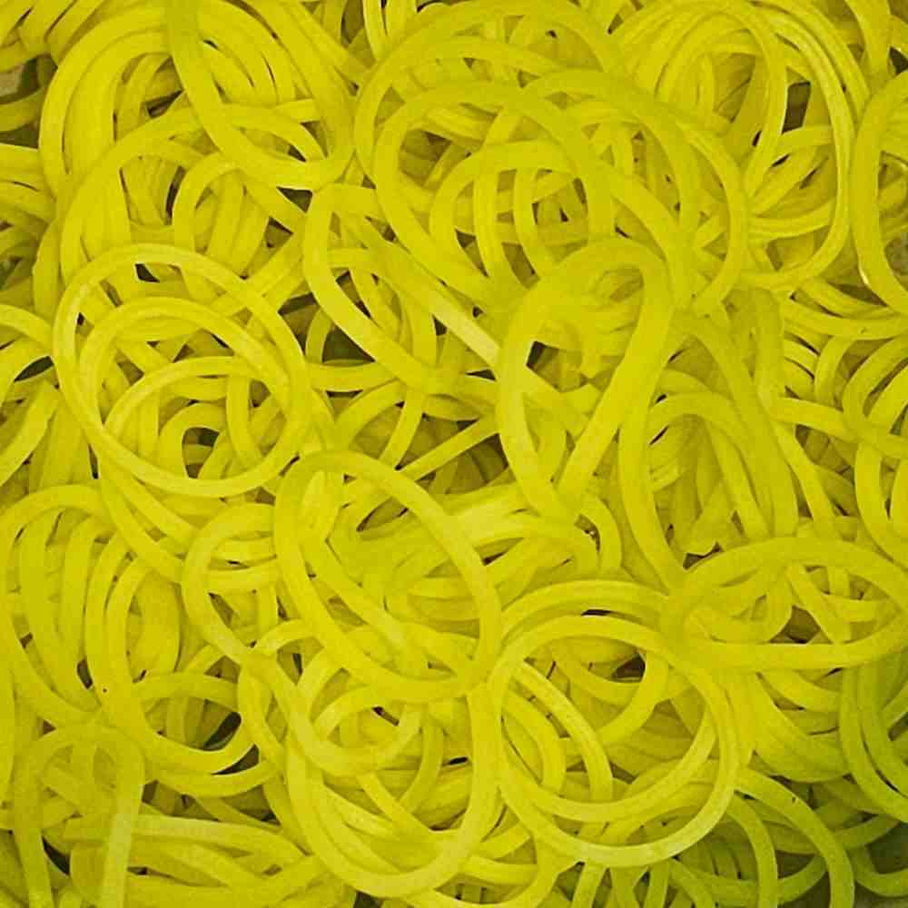 Neon Lyse gul Loom Bands i pose med 300 stk.