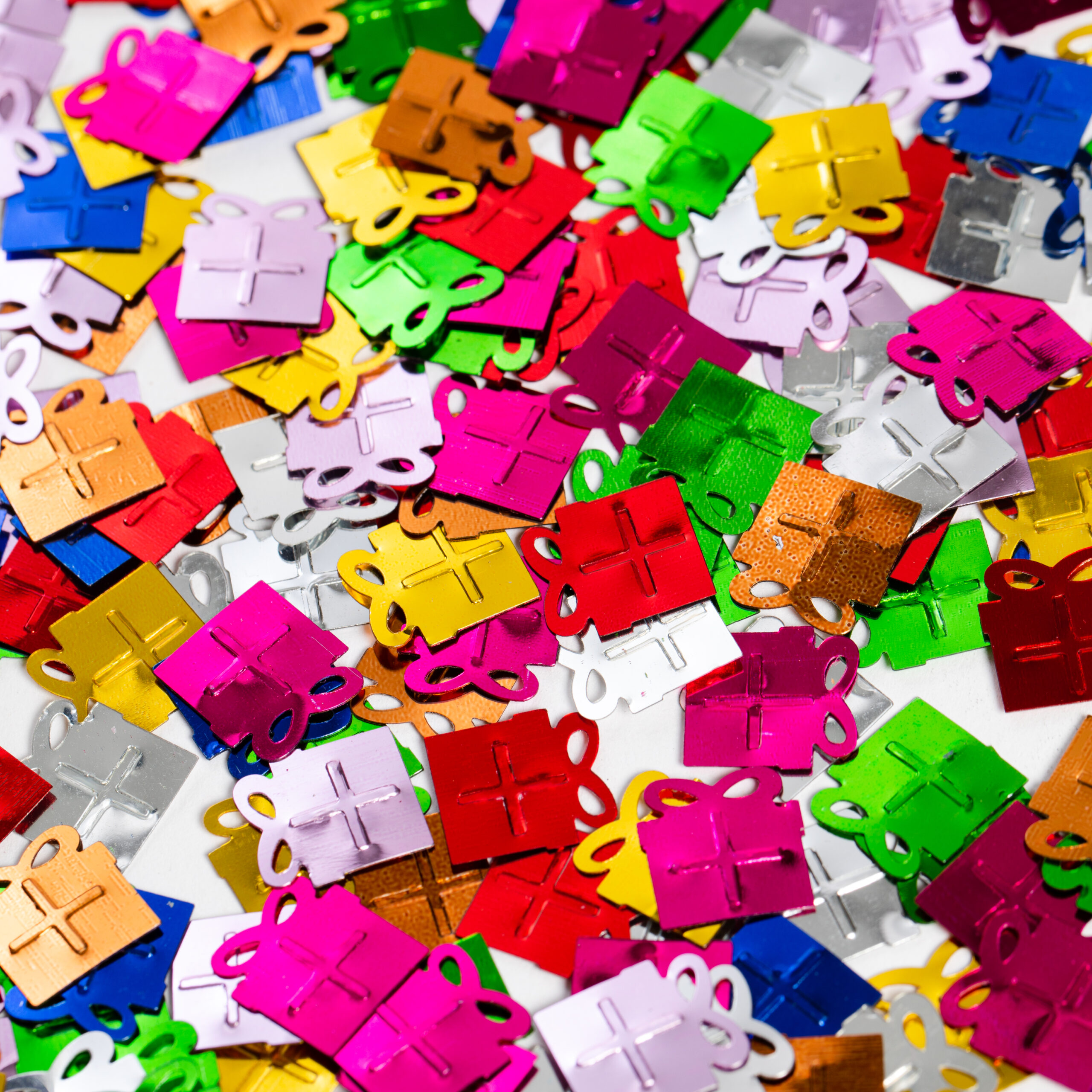 Multifarvet gaver- konfetti 14 gram