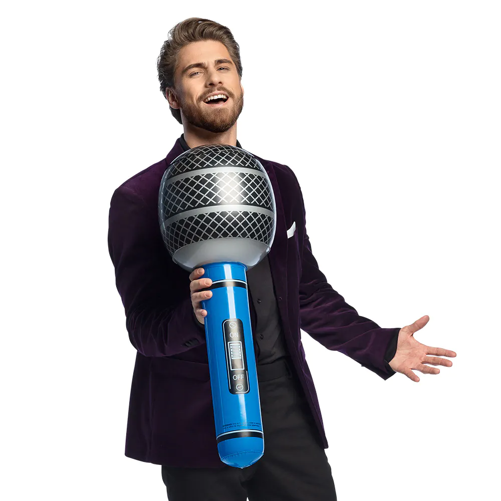 Oppustelig mikrofon 76 cm