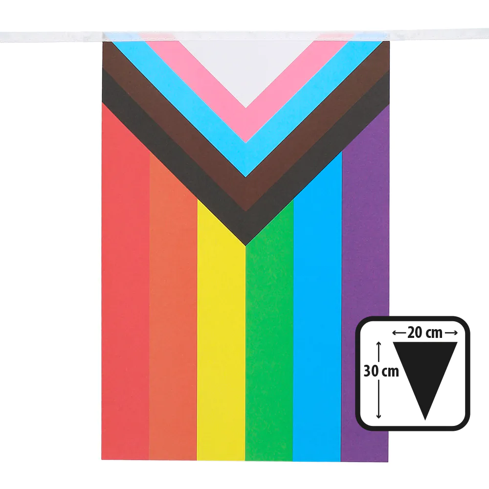 Billede af Progressive Pride Flagguirlande, 6 Meter