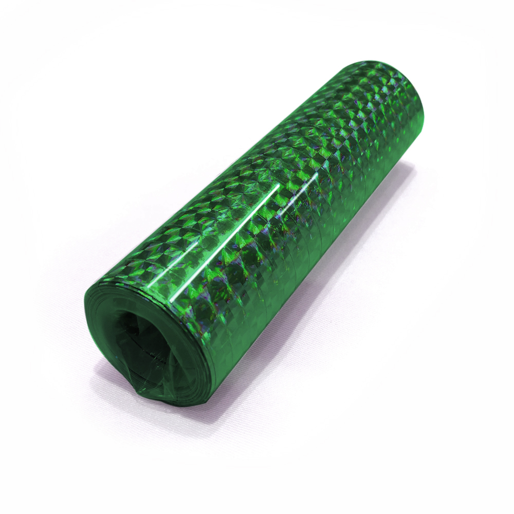 Serpentiner metallic grøn holografik - 1 stk