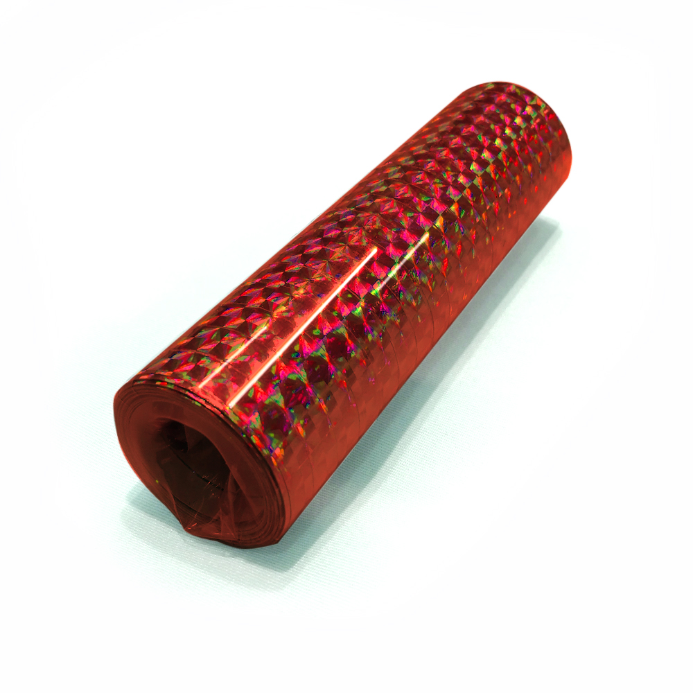 Serpentiner metallic rød holografik - 1 stk