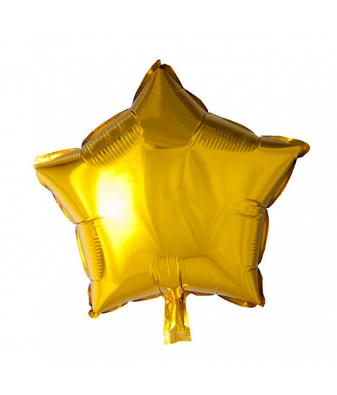 Stjerne Folieballon Guld 45cm