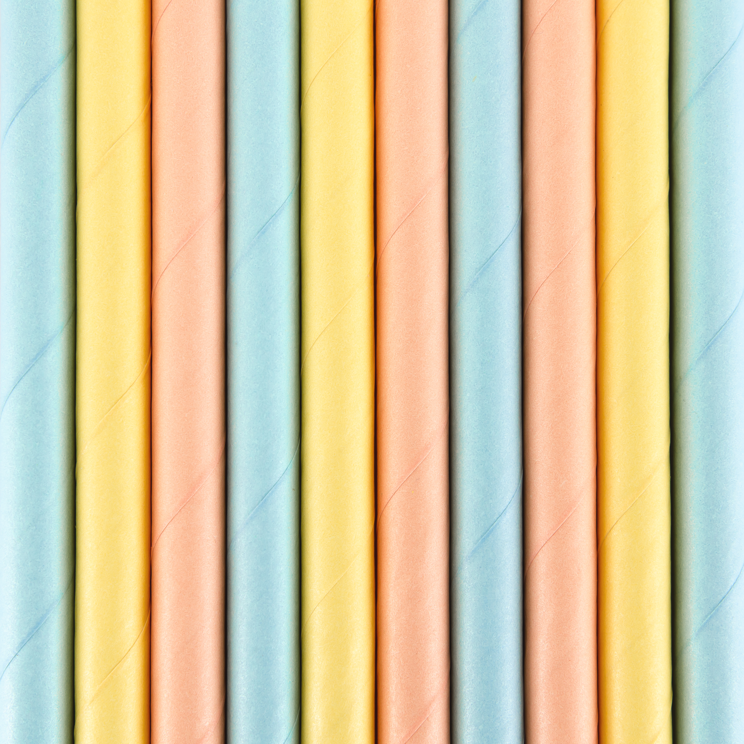 Sugerør Papir  Sommertid, blanding af farver- 10stk