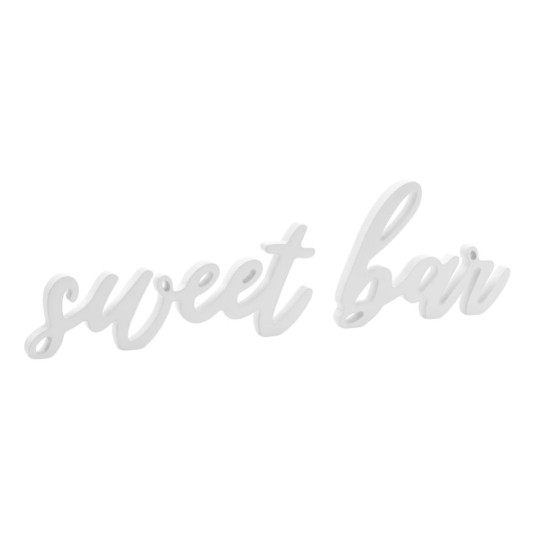 13: Sweet Bar Træskilt Hvid