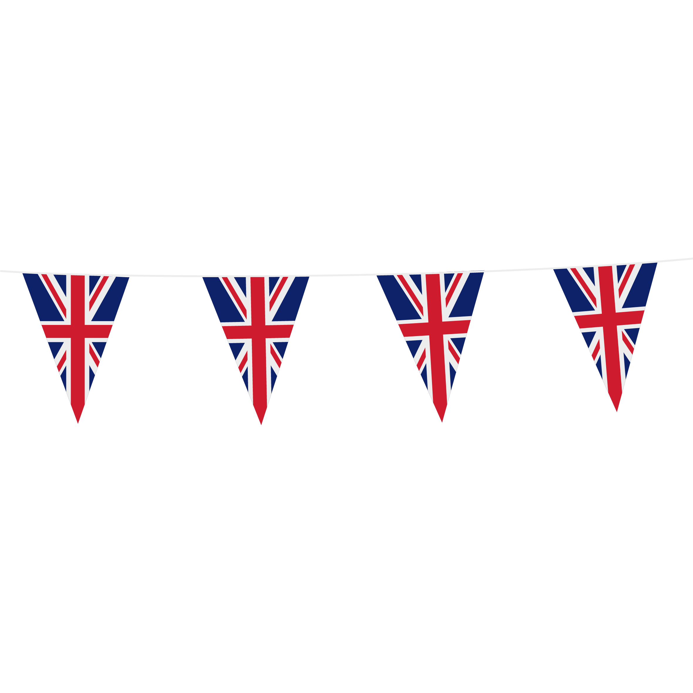 Vimpel guirlande Engelske Flag (England/ Union Jack) 20x30 cm 10 meter