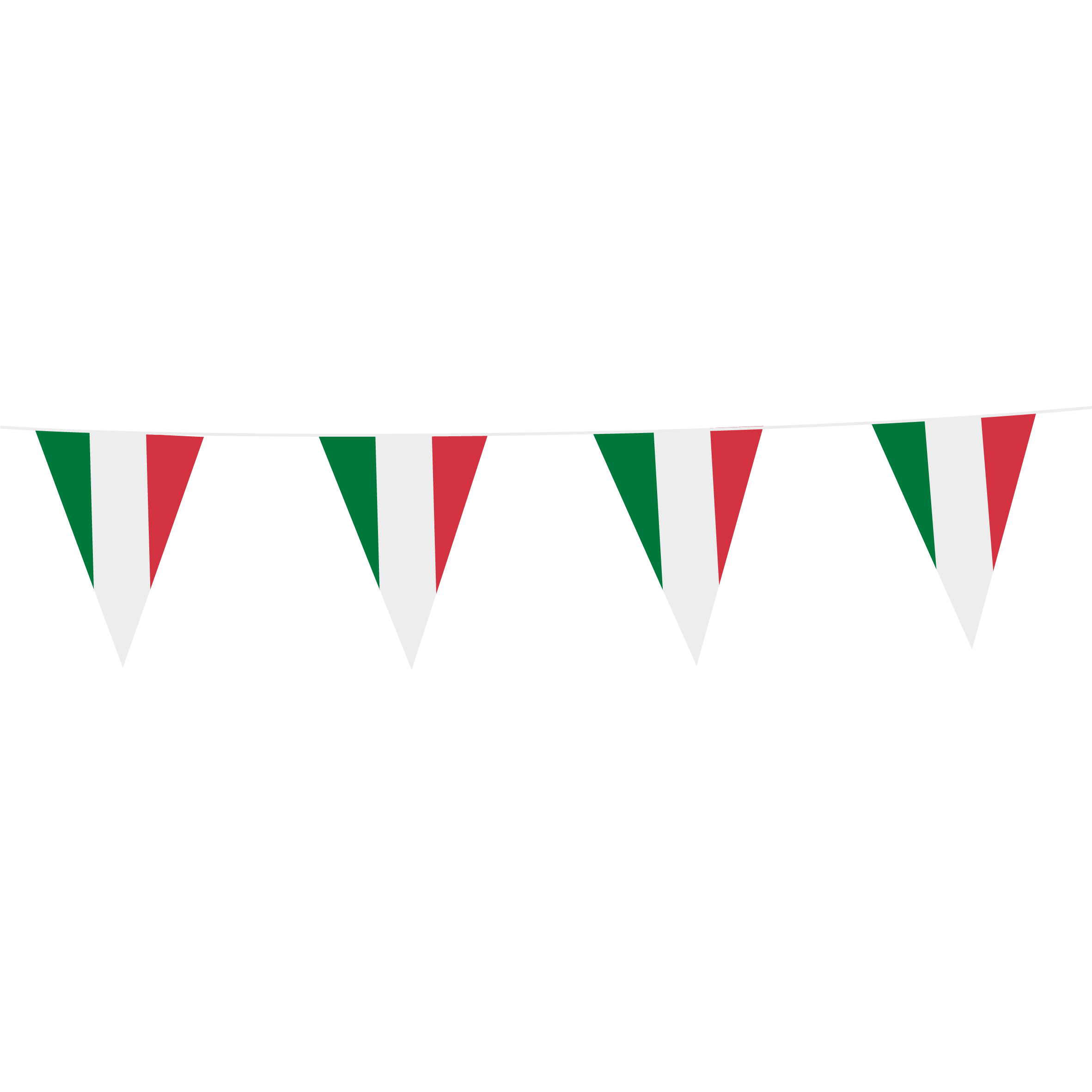 Vimpel guirlande Italienske Flag (Italien) 20x30 cm 10 meter