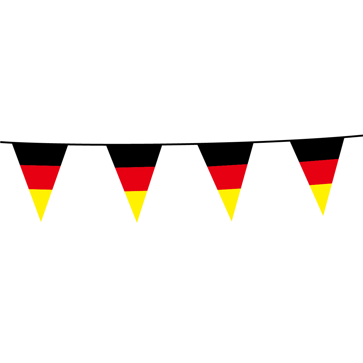 Vimpel guirlande Tyske Flag (Tyskland) 20x30 cm 10 meter