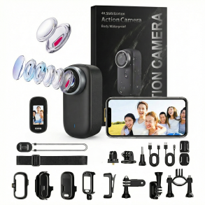 4K Mini Action Kamera med Magnetisk Holder � Ultra HD 