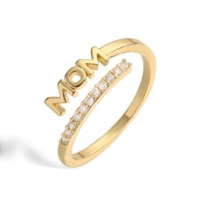 MOM Ring med Similistene – 18K Guldbelagt & Justerbar